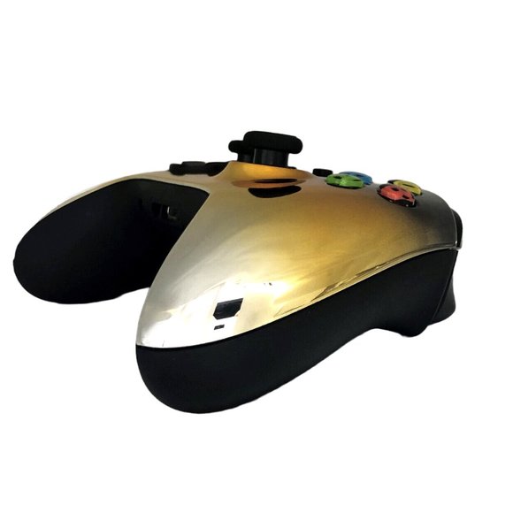 Custom Xbox Series X / S Wireless Controller - Glossy Chrome Black Gold Silver - Picture 7 of 8